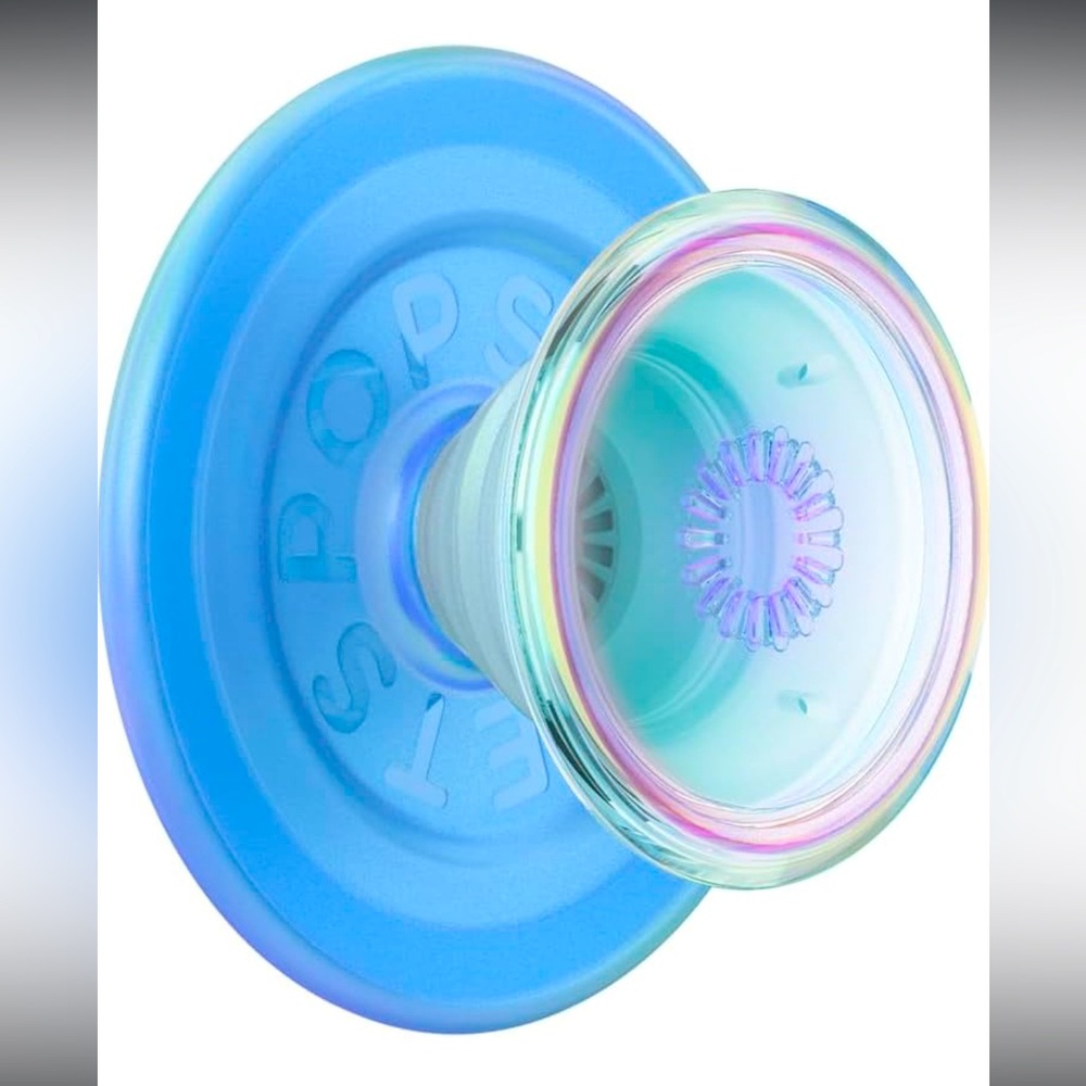 Like new PopSocket holographic blue MagSafe for iPhone